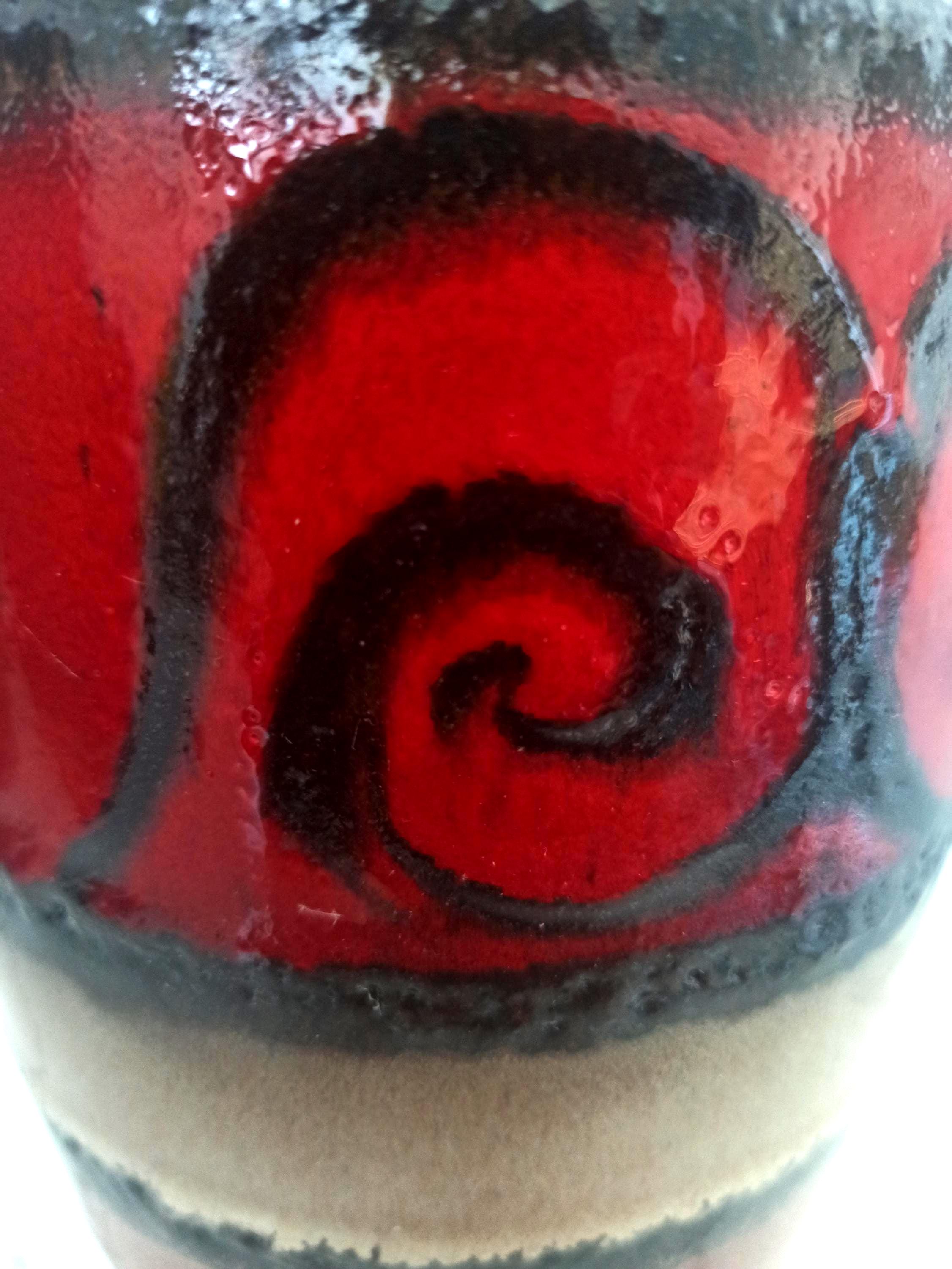 Scheurich Fat Lava Vase 404-26 Vintage West German Pottery Red