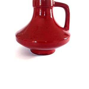 Stein Jopeko Jug Vase 47 /  15 Vintage West German Pottery 1960's 1970's Red