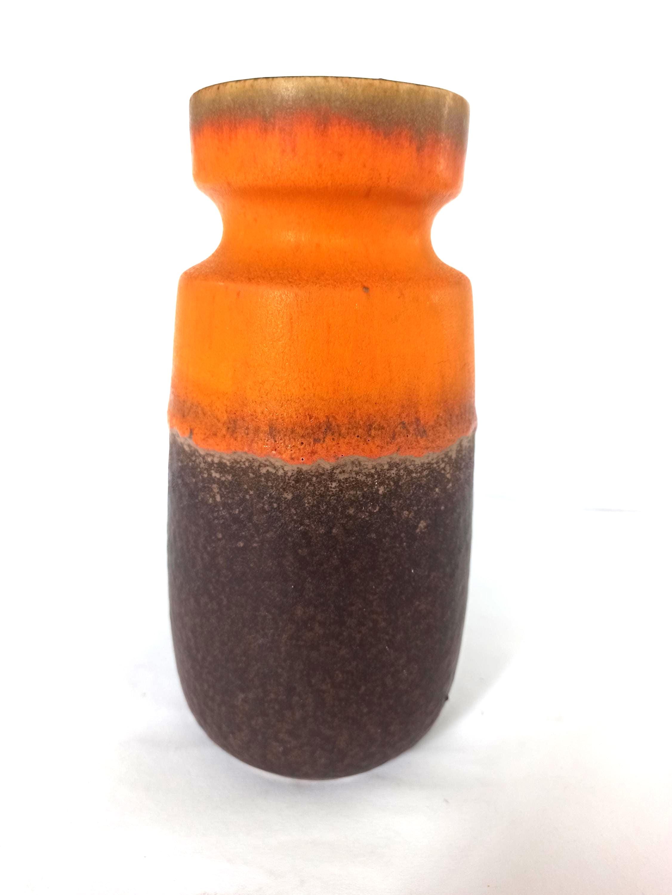 Scheurich Fat Lava Vase 242-22、オレンジブラウン、ミッド