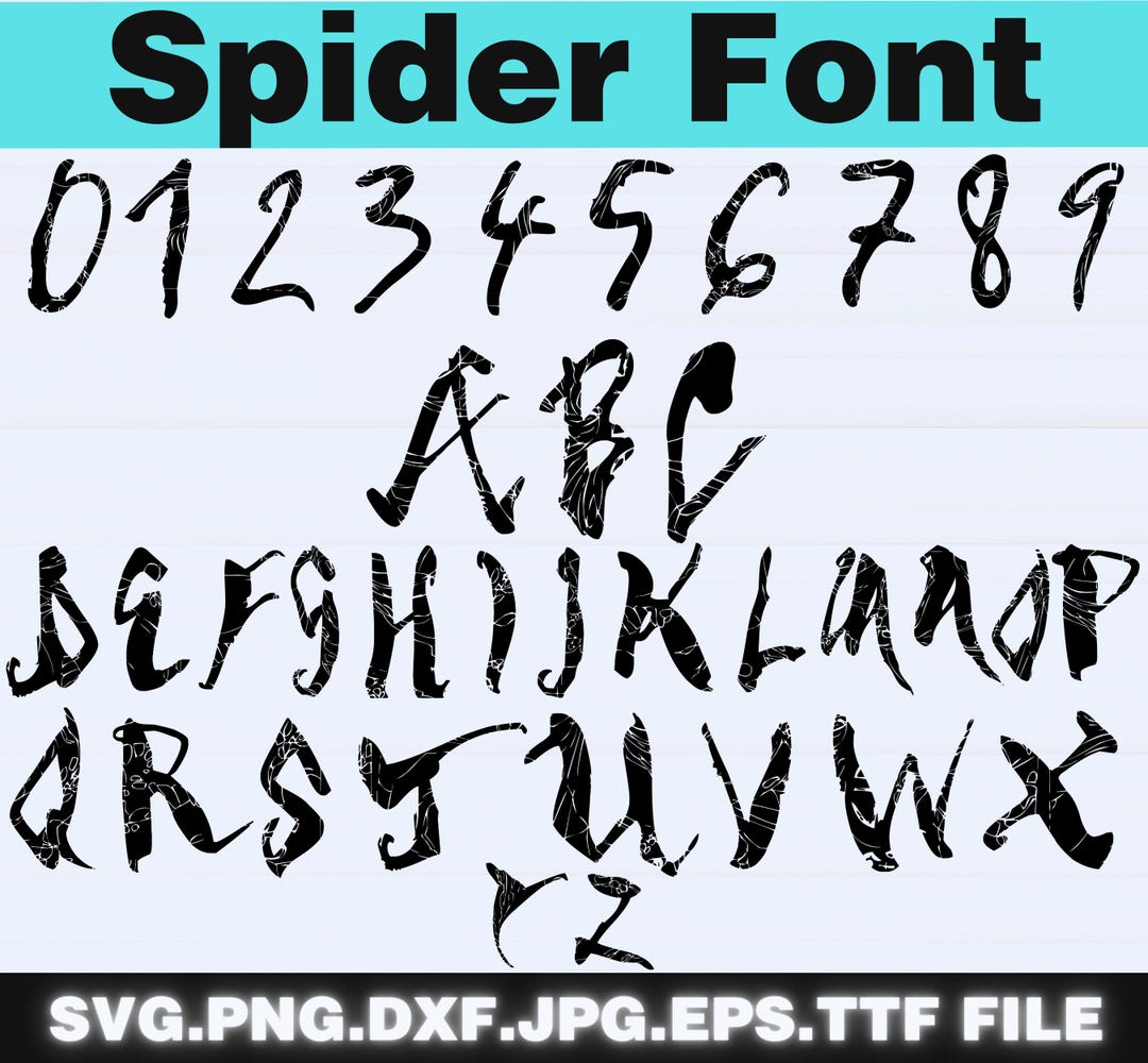 Spider Font SVG | Superhero Alphabet Letters | Spider Web Font for ...