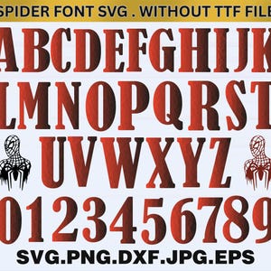 Spider Font SVG | Spider Web Alphabet Letters | Superhero Doodle Font | Cricut & Silhouette Cut Files | Digital Download