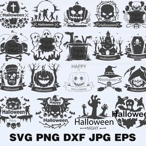 Halloween Vintage Sign SVG Bundle, Farmhouse Halloween Sign svg, Halloween Welcome svg, Spooky SVG, Ghost SVG, Cricut Cut Files