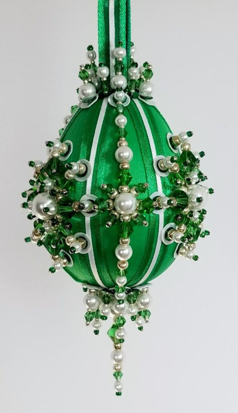 Beaded Ornament Kit Evergreen by The Glimmer Tree Etsy