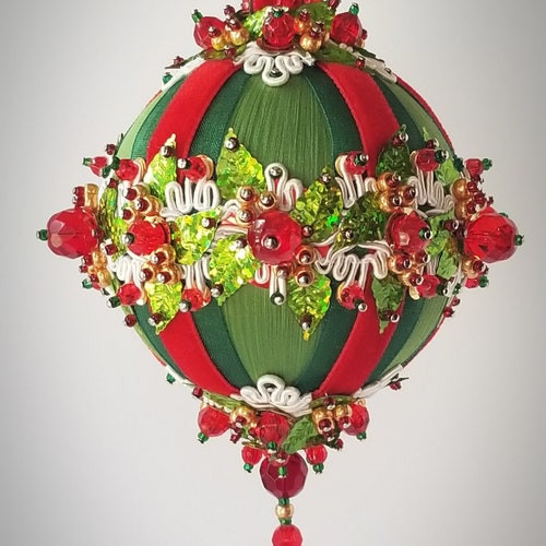 DIY MINUET Christmas Holiday Ornament Kit With Satin Silk Ball Etsy