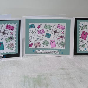 Lot de 3 cartes de voeux inspirées de l'affranchissement
