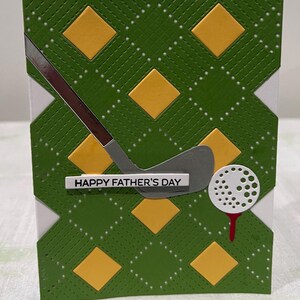 Tarjeta de golf Argyle del Día del Padre