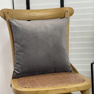 Anthracite Velvet Cushion Cover: Rustic Throw Pillow, All Sizes