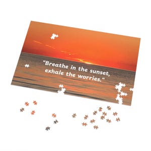 Sunset Puzzle | Inspirational Jigsaw | Relaxation Gift | Mindfulness Activity | Family Fun | Stress Relief | Unique Gift for Dad