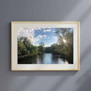 Creekside Landscape Photo: Peaceful River Print (Digital Download)