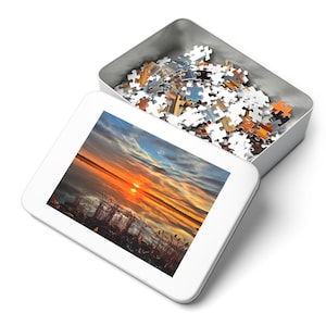 Golden Sunset Jigsaw Puzzle: Tranquil Landscape Decor