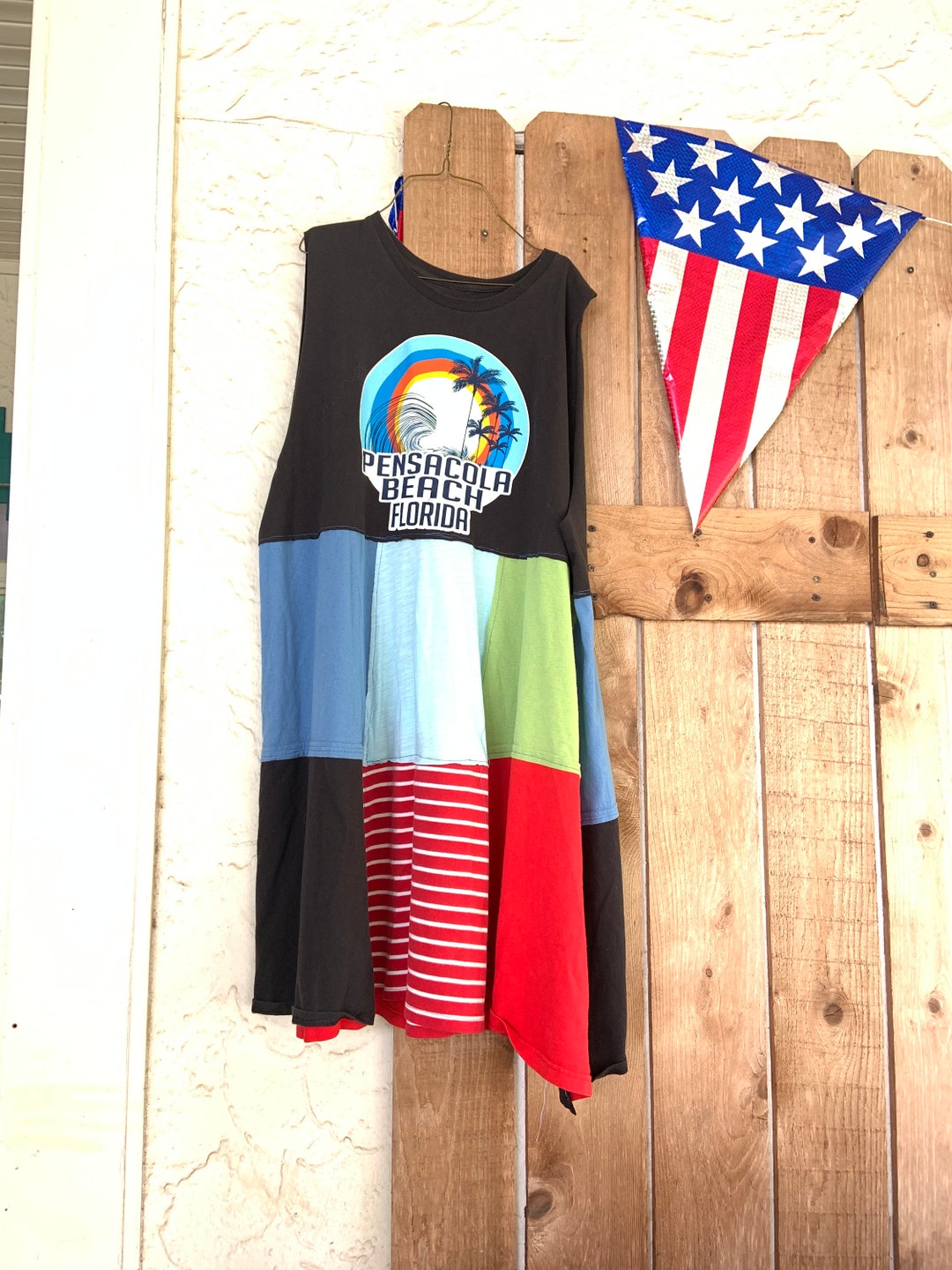 Robe tunique t-shirt de plage noire recyclée Pensacola, vêtements