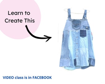 Learn to Sew this Denim Jumper - CLASS is in a Facebook Group