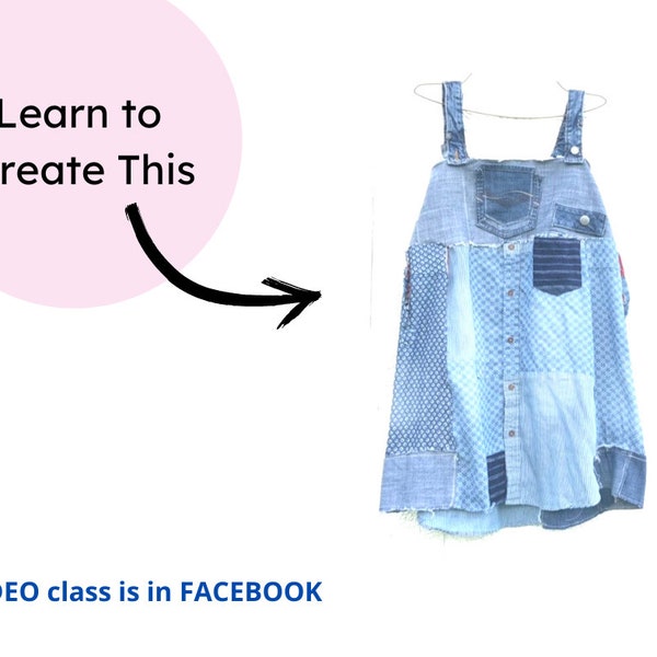 Learn to Sew this Denim Jumper - CLASS is in a Facebook Group