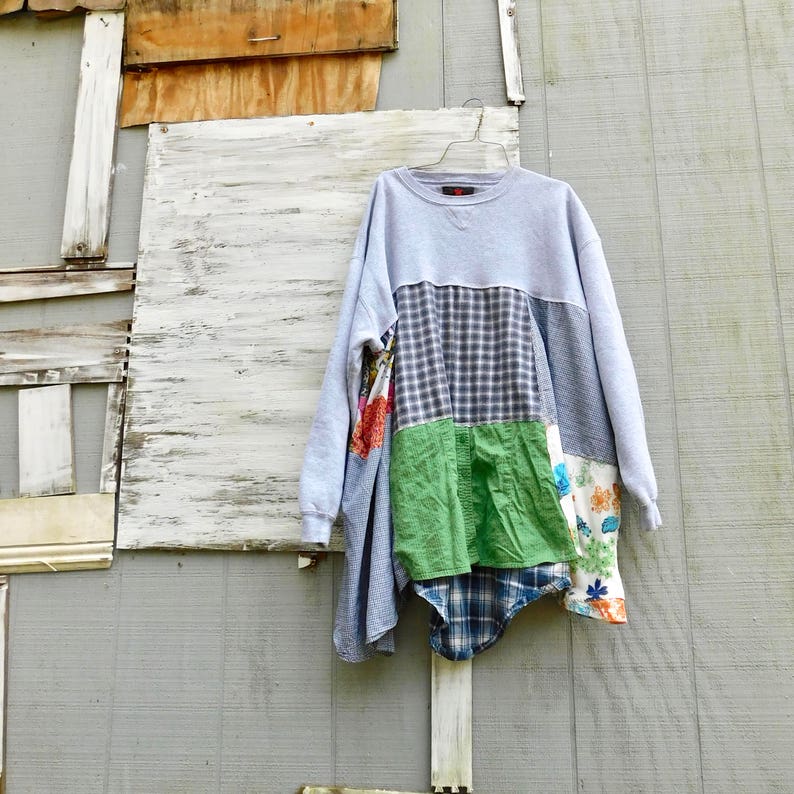 Upcycled Clothing Plus Size Tunic Upcycled Dress Recycled | Etsy