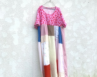 Unique Find: Upcycled Maxi Dress Features Pink Animal Print Bodice, by CreoleSha