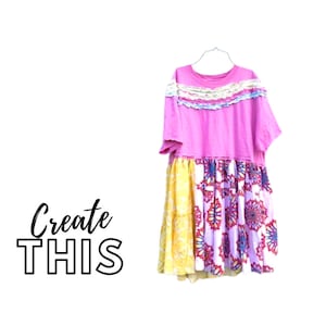 NEW Class, Create This Casual T-Shirt Dress, Sewing Classes, Upcycled Sewing, Refashion, Learn To Sew, Online Class by CreoleSha