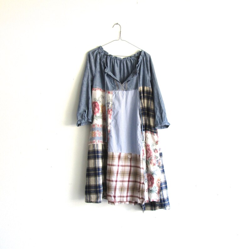 Upcycled Dress / romantic Upcycled clothing / Patchwork Dress | Etsy