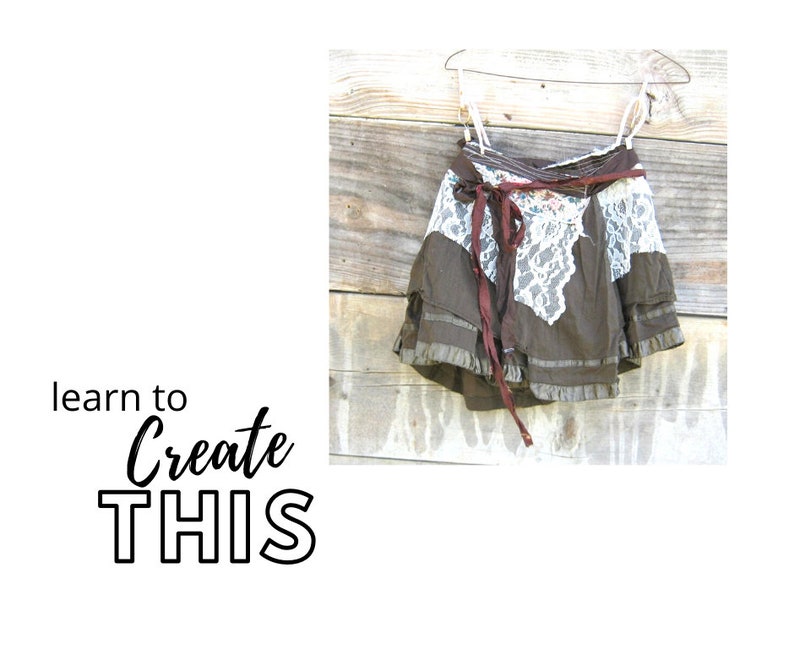 NEW Sewing Classes, PDF Class, Upcycled Sewing, Video, DIY, Refashion, Reclaimed, Repurposed, Sew, Boho, Tutorials, Patterns, Plus CreoleSha image 2