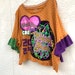 mardi gras cropped hoodie