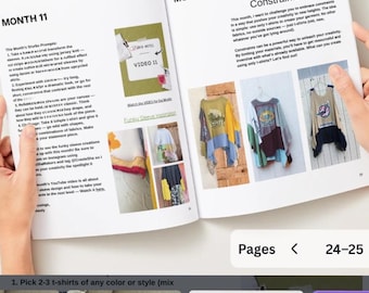 Studio Notes Month 2 (Digital Download) | Upcycled Sewing Fashion Tutorials and Prompts