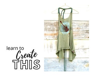 Upcycled Clothing Sewing Class: DIY Apron Halter Top (PDF Class)