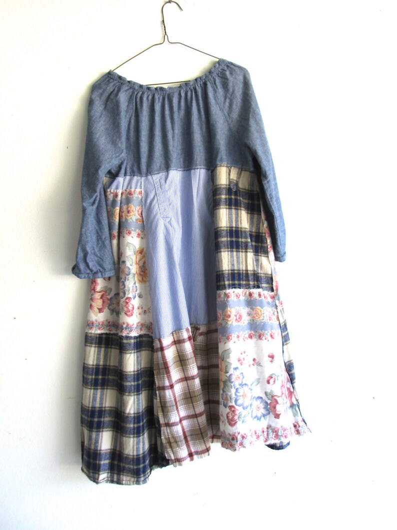 Upcycled Dress / romantic Upcycled clothing / Patchwork Dress | Etsy