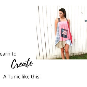 NEW Sewing Class - Summer Tunic, PDF Class, Upcycled Sewing, Video, DIY, Refashion, Reclaimed, Repurposed,Boho, Tutorials, CreoleSha