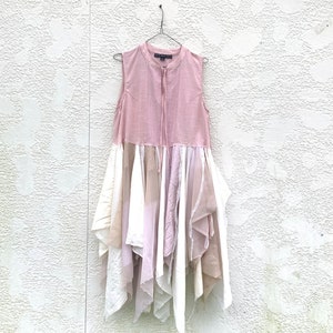 Upcycled Rustic Tattered Sleeveless Rose Dress, Alternative Wedding/ Bridesmaid Dress, Party Dress, Evening Dress, Boho, Bohemian, CreoleSha