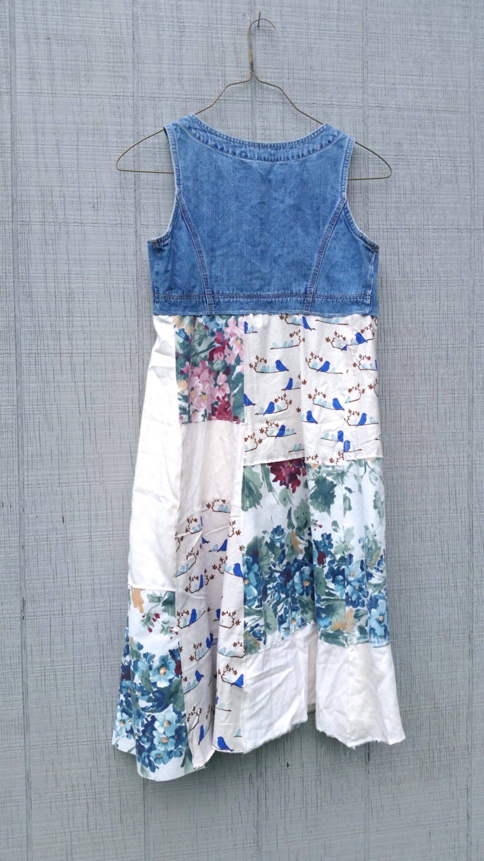 Upcycled Dress / romantic Upcycled / Patchwork Dress / Funky Etsy