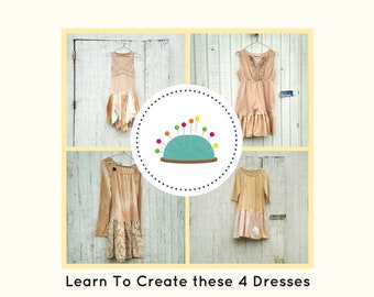 Upcycled Dress Sewing Class: DIY Refashion Tutorials (PDF)