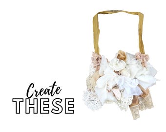 Creole Frosting Bib Necklace Video Sewing Class: Upcycled DIY Tutorial PDF Download