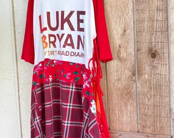 Upcycled Luke Bryan Dress: Country Music, Comfortable Casual Wear