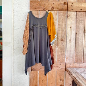 Upcycled Oversized Flowy T-Shirt, Peace Tee