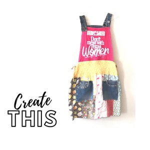 Overalls Sewing Classes, PDF Class, Upcycled Sewing, Video, DIY, Refashion, Reclaimed, Repurposed, Sew, Boho, Tutorials, Patterns, CreoleSha