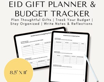 Eid Gift Planner & Budget Tracker: Thoughtful Gift Ideas (Digital Download)