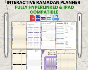 Ramadan Planner 2026: Digital Muslim 30-Day Tracker (Digital Download)