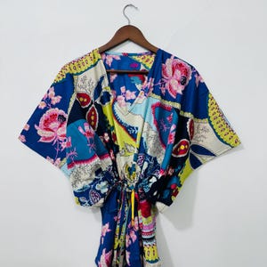 Vintage Cotton Kaftan , Handmade in India, Boho Maxi Dress for Women