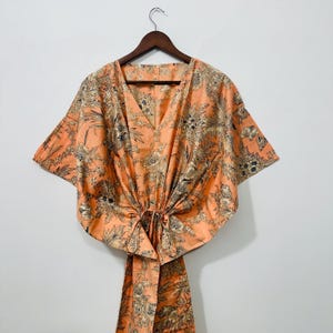 Indian Kaftan ,Kaftan for Women, Leaf Print stylish kaftan, Plus Size Kaftan, Handmade Kaftan, India Kaftan