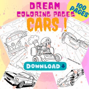 Car Coloring Pages: Fun Printable Activity for Kids (PDF Download)