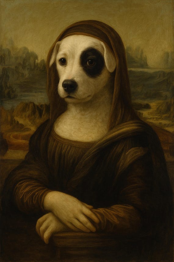 Digital Download -custom Mona Lisa Has Gone Furry | Custom Pet