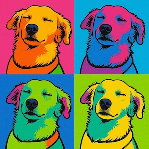 Digital Download -Custom Pop Art Dog Portrait | Andy Warhol Style Custom Grid