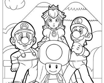 デジタルダウンロード - マリオ＆フレンズぬりえパック - ピーチ