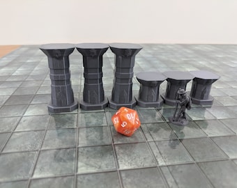 Słupy krasnoludzkie, skala 28 mm, teren fantasy RPG