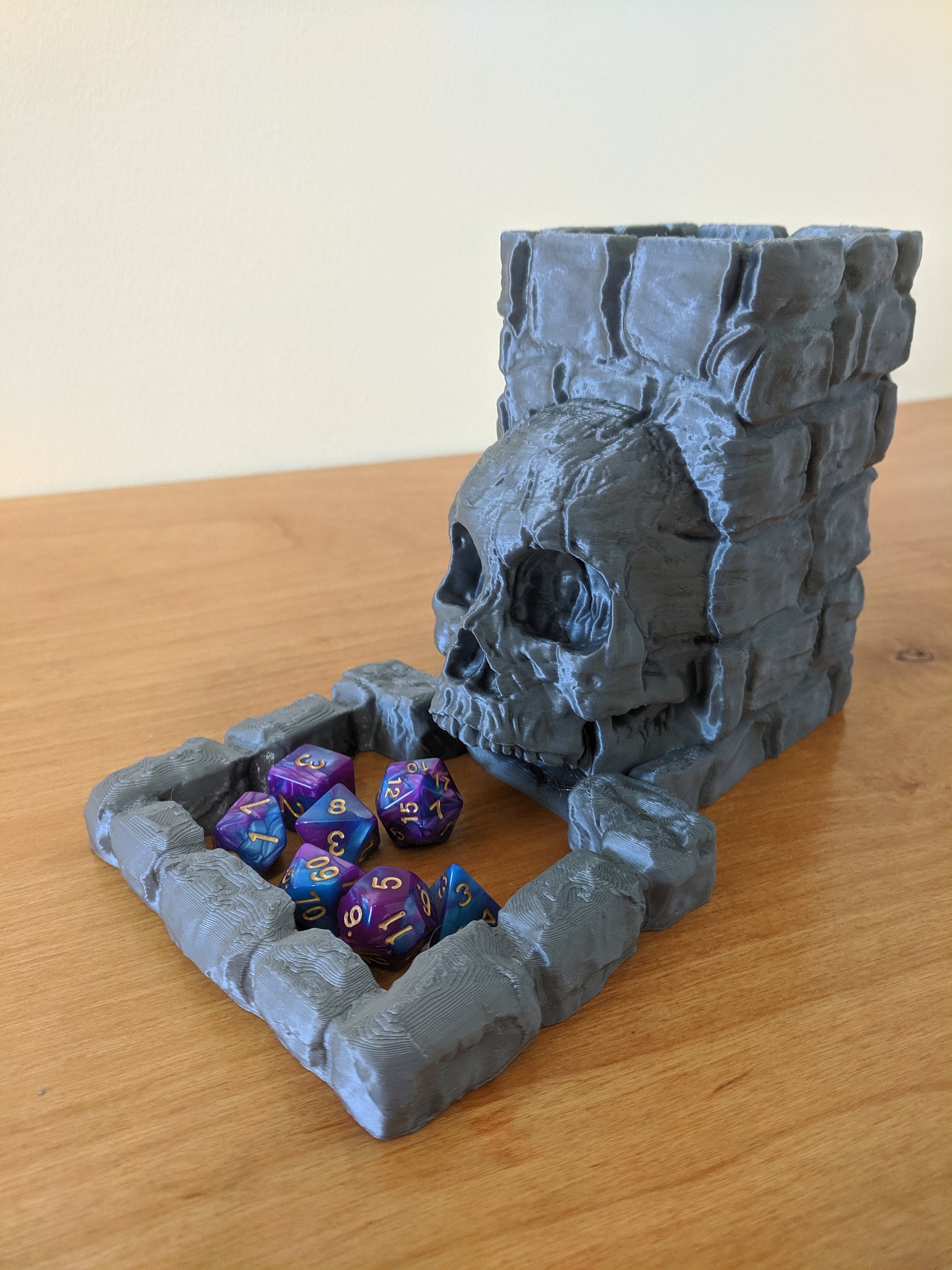 Skull Dice Tower in Gray 28mm Scale Fantasy Terrain Etsy