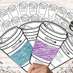 Printable Gift Tag for Cup Cozy | Downloadable PDF Template | Coffee Sleeve Holder | DIY Printable Display Card Packaging for Handmade Craft