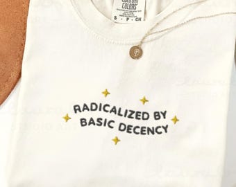 Basic Decency Comfort Colors T-shirt | Politiek T-shirt, T-shirt voor politiek activisten, T-shirt voor sociale rechtvaardigheid, T-shirt voor mensenrechten, T-shirt voor gelijke rechten