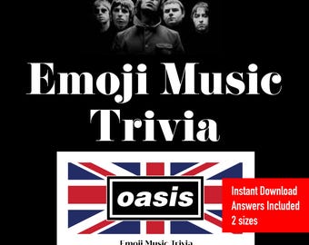 Oasis Emoji Musik-Trivia-Spiel: Britpop Pictionary (PDF-Download)