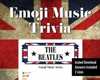 Beatles Emoji Musik-Trivia-Spiel: Lustige Musik-Pictionary (Digitaler Download)