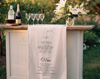 Fabric Bar Sign, Fabric Bar Menu, Wedding Bar Menu, Signature Cocktail Menu, Custom Linen Bar Sign, Minimalist Wedding Bar Sign