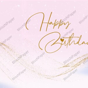 Cartão de aniversário Download digital Cartão para impressão Design floral Presente de aniversário Download instantâneo Cartão de felicitações Feliz aniversário Cartão de felicitações digital